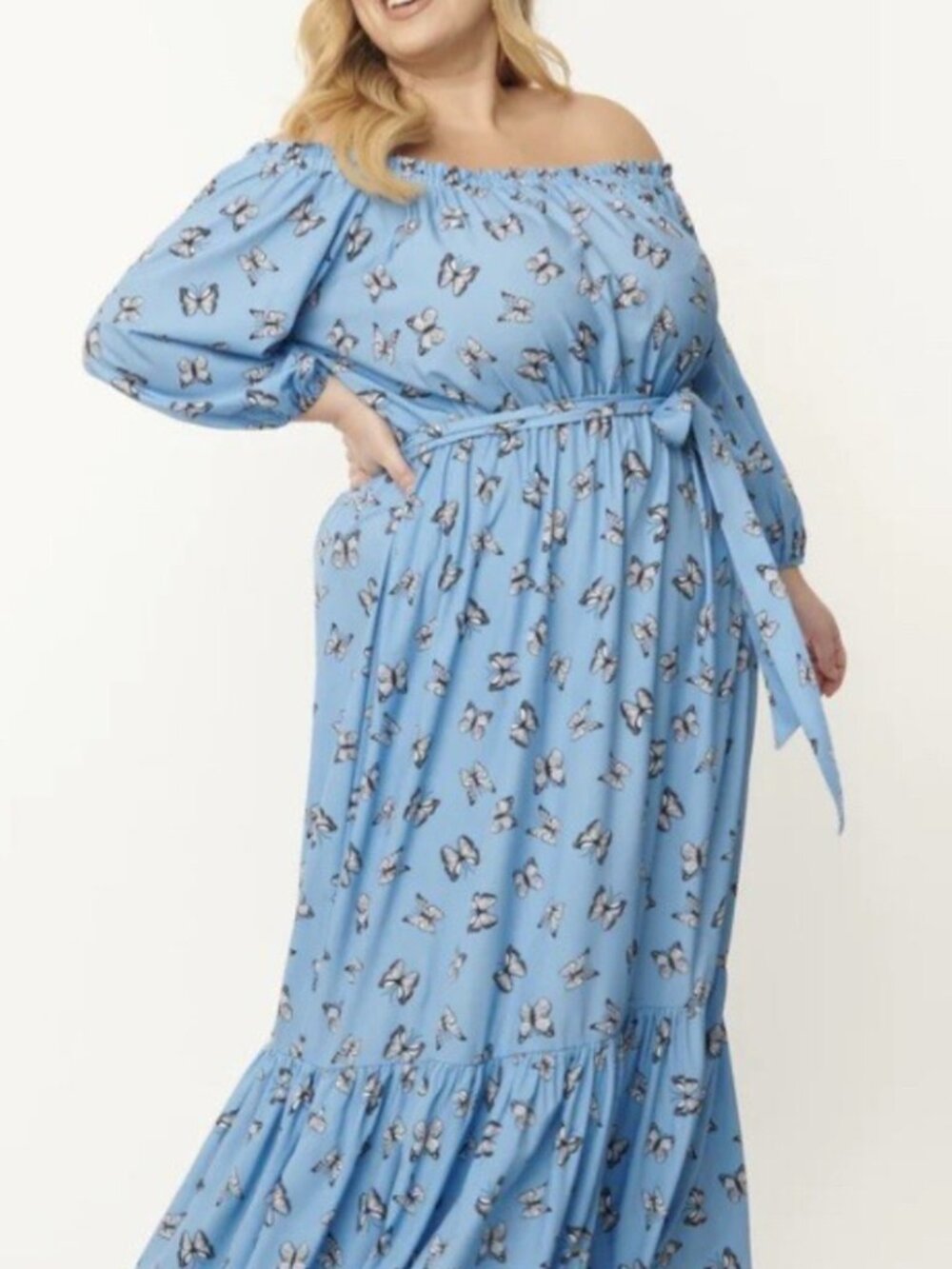 🦋☁️Unique Vintage Blue and Butterfly Sweet Escape Maxi NWT 3x 20